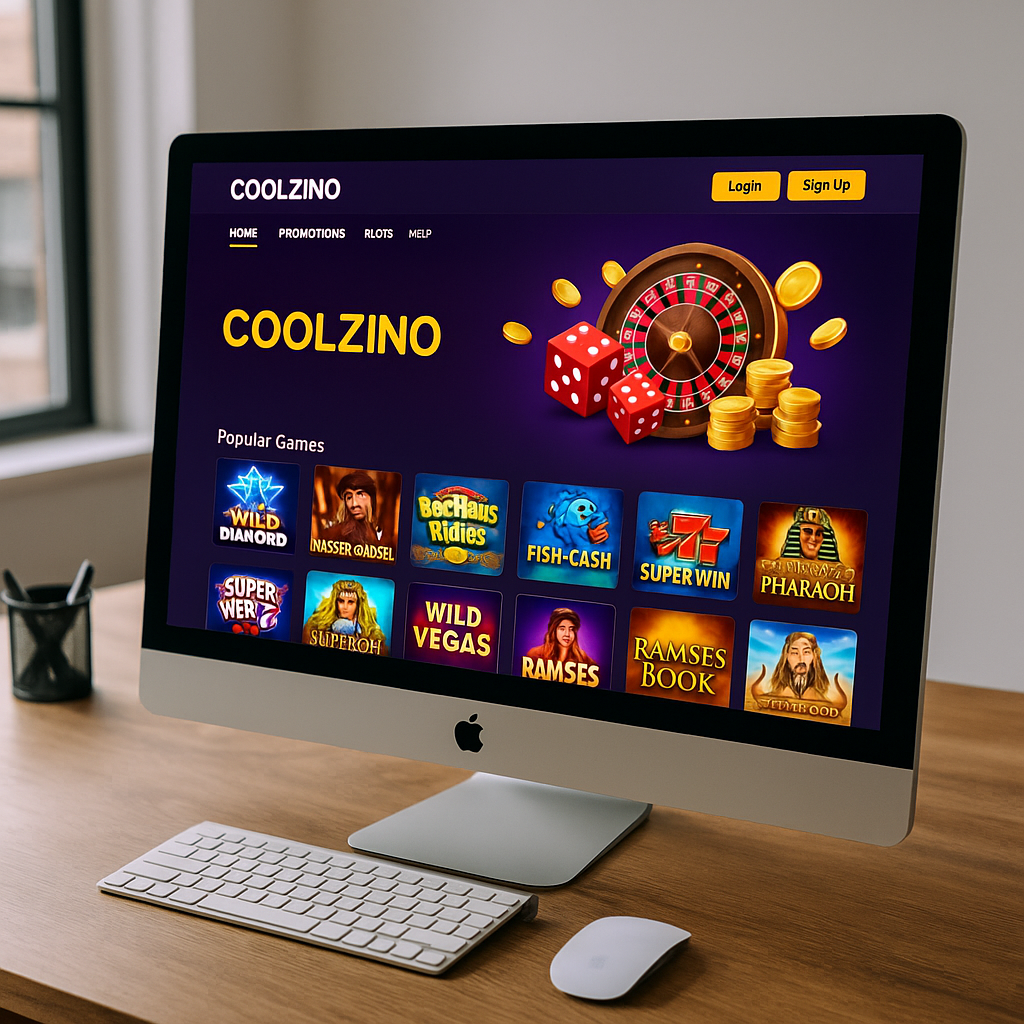 Coolzino - Desktop Platform Design - Clean Casino Lobby Interface